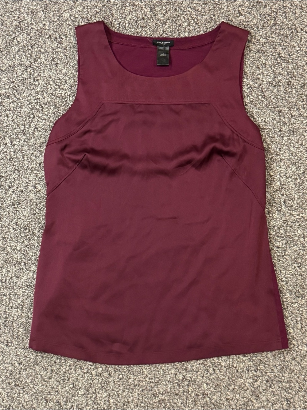 Ann Taylor Burgundy Sleeveless Camisole Top - Picture 2 of 7